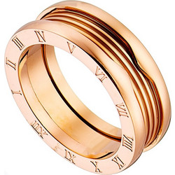 Γυναικείο Δαχτυλίδι Βεράκι από Ατσάλι Ροζ Χρυσό Επιχρυσωμένο 02454R