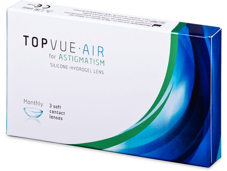 TopVue Air Μηνιαίοι Φακοί Επαφής Αστιγματικοί Σιλικόνης Υδρογέλης 3τμχ