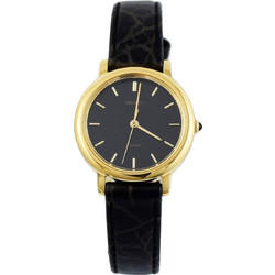 Orient Vintage Γυναικείο Ρολόι με Μαύρο Δερμάτινο Λουράκι 2859PL
