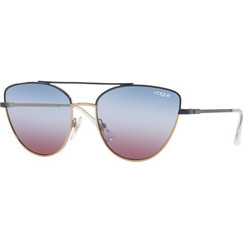 Vogue VO4130S 5075/0K Γυναικεία Γυαλιά Ηλίου Πεταλούδα Μεταλλικά Ασημί με Μπλε Polarized Φακό