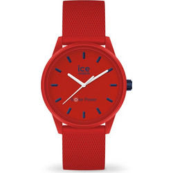 Ice Watch Ανδρικό Ρολόι Solar με Κόκκινο Καουτσούκ Λουράκι IC018742