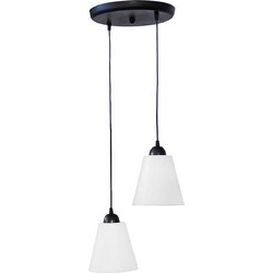 Heronia Lighting FUN-01 Pendel 2/L Κρεμαστό Φωτιστικό Οροφής Δίφωτο Μαύρο 31-0041