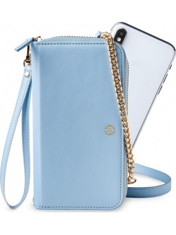 Θήκη Wallet Clutch Celly for Smartphone Up to 6.5'' Γαλάζιο