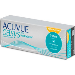 Acuvue Oasys With HydraLuxe Ημερήσιοι Φακοί Επαφής Αστιγματικοί Σιλικόνης Υδρογέλης με Φίλτρο UV 30τμχ