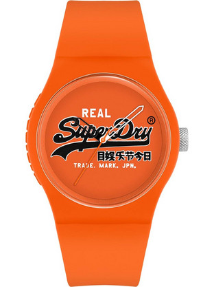 Superdry Urban Original Ανδρικό Ρολόι με Πορτοκαλί Καουτσούκ Λουράκι SYG280OB