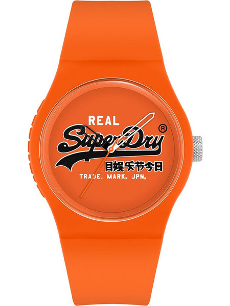 Superdry Urban Original Ανδρικό Ρολόι με Πορτοκαλί Καουτσούκ Λουράκι SYG280OB