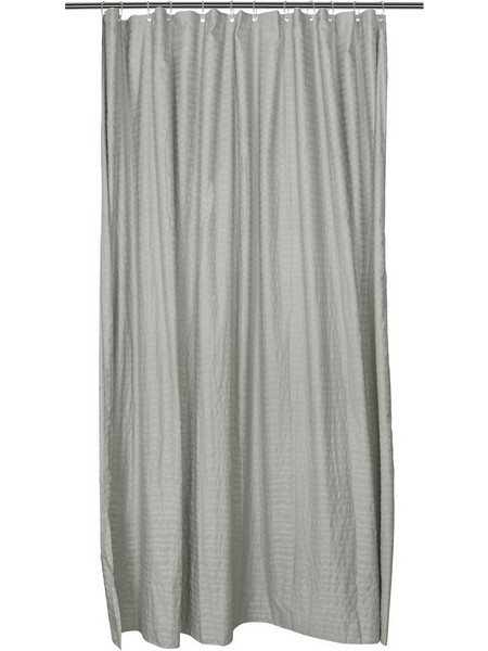 Κουρτίνα μπάνιου 180x200cm με κρίκους Ζακάρ Microfiber 90gsm Γκρι Artisti Italiani c377409