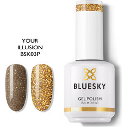 Bluesky Uv Color Gel Your Illusion Glitter Ημιμόνιμο Βερνίκι Νυχιών 15ml