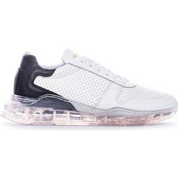 PERLA MODA ΑΝΤΡΙΚΟ ΔΕΡΜΑΤΙΝΟ SNEAKER ΔΙΑΦΑΝΗ ΣΟΛΑ AZZURRO 2, ΛΕΥΚΟ, Άνδρας
