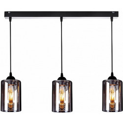 Φωτιστικό Οροφής Τρίφωτο Homelighting Smog 77-8201 White/Black