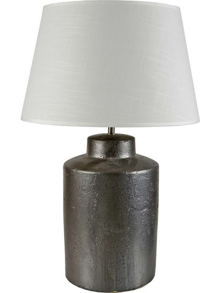 Art et Lumiere 01877 Πορτατίφ Λευκό Μαύρο Φ40xΥ58cm
