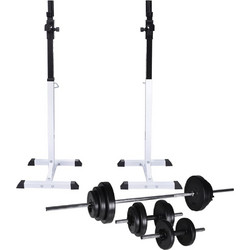 Ορθοστάτης Μπάρας/Squat Rack με Σετ Μπάρα και Αλτήρες 30,5 κ. 275353