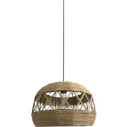Home Lighting Ballinad Κρεμαστό Φωτιστικό Οροφής Πλέγμα με Σχοινί Μονόφωτο E27 Μαύρο 77-3616
