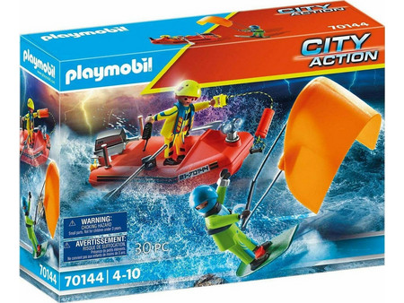 Playmobil City Action Επιχείρηση Διάσωσης Kitesurfer με Σκάφος για 4-10 Ετών 70144