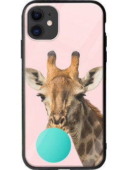Θήκη Bubblegum Giraffe iPhone 11 Groove TPU (Tempered Glass και TPU)