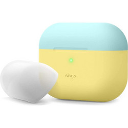 Elago AirPods Pro DUO Case - Θήκη Με Διπλό Καπάκι AirPods Pro - Yellow / Coral Blue / Nightglow Blue (EAPPDO-CYE-CBLLU)