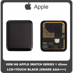 Apple iWatch Series 1 42mm 1.1΄΄ (A1803) LCD Display Οθόνη + Touch Screen Digitizer Assembly Μηχανισμός Αφής For Smartwatch Ρολόι Black Μαύρο (Premium A+)