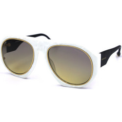 Borbonese Eclissi 07/55 Γυναικεία Γυαλιά Ηλίου Aviator Κοκάλινα Μαύρα Λευκά με Μαύρο Polarized Φακό