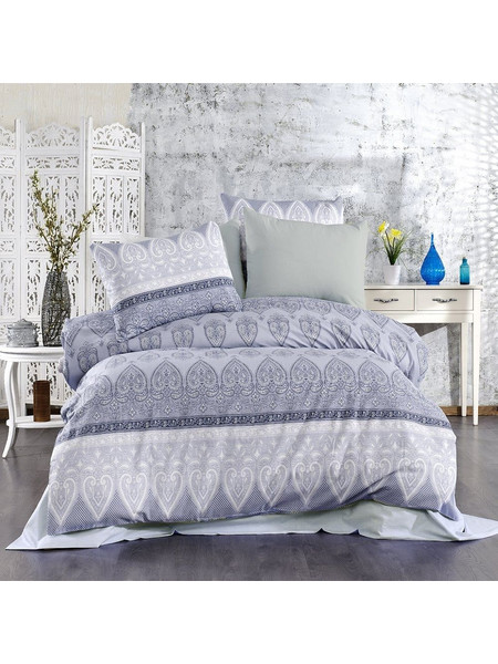 Dimcol Σετ Σεντόνια Μονά Βαμβακερά 160x240cm Ηλέκτρα 360 Grey