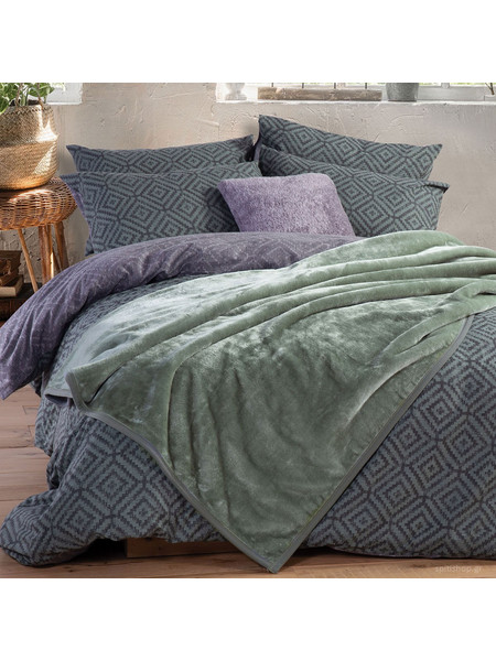 Κουβέρτα Βελουτέ Υπέρδιπλη (220x240) Nef-Nef Homeware Loft 22 Green-1165