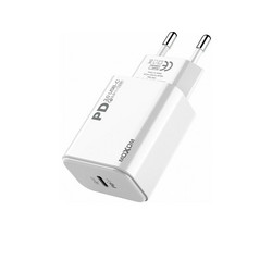 Moxom MX-HC25 Φορτιστής με Καλώδιο Lightning με Θύρα USB-C 18W Power Delivery White