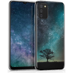 KWmobile Θήκη Σιλικόνης IMD Design - Samsung Galaxy A02s - Cosmic Nature / Blue / Grey / Black (56029.01)