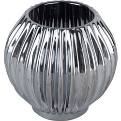 Κηροπήγιο Για Ρεσώ Sparkle Lines PT3765BK Φ9,3x8,8cm Black Present Time Γυαλί