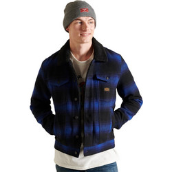 Superdry Highwayman Wool Sherpa Ανδρικό Μπουφάν Χειμωνιάτικο Μπλε M5011109A-5ZM