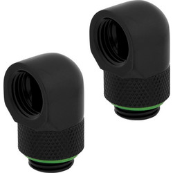 Corsair Hydro X Series XF Hardline Angle Adapter 90 1/4" Black 2-Pack CX-9055009-WW