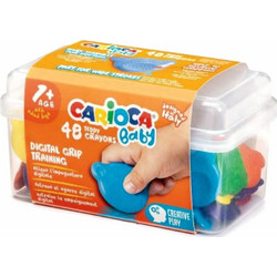 Carioca Baby Teddy Κηρομπογιές για Μωρά Σετ 48τμχ