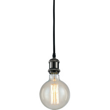 LUCE Vintage NER I-VINTAGE-PD NER Κρεμαστό Φωτιστικό Οροφής Μονόφωτο E27 Μαύρο