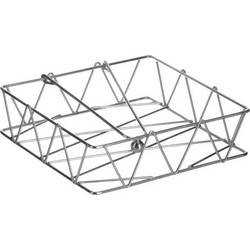 CLICK ΧΑΡΤΟΠΕΤΣΕΤΟΘΗΚΗ ΜΕΤΑΛΛΙΚΗ ΑΣΗΜΙ 19X19X6 - 19cm x 6cm x 19cm