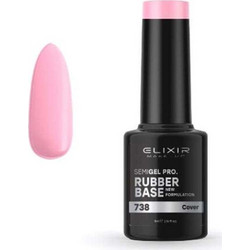 Elixir Semigel 738 Rubber Base Ημιμόνιμο Βερνίκι Νυχιών 5ml