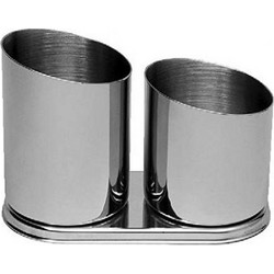 Θήκη για καλαμάκια inox 2 θέσεων