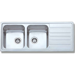 Gloria Finox 304 Cortina-II Ένθετος Νεροχύτης Inox Αντιστρεφόμενος Σατινέ 116x50cm