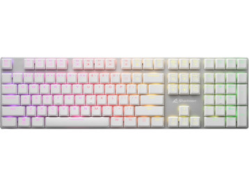 Sharkoon PureWriter Μηχανικό Gaming Πληκτρολόγιο με Kailh Red Διακόπτες RGB White