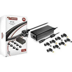 Element Φορτιστής Laptop 90W 18.5V 36.3A με Αποσπώμενο Καλώδιο Τροφοδοσίας & Σετ Βυσμάτων