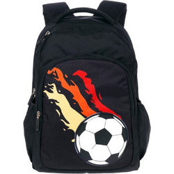 Lyc Sac One Football Σχολική Τσάντα Πλάτης Γυμνασίου - Λυκείου Μαύρη 21826