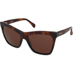 Max Mara MM0008 56E Γυναικεία Γυαλιά Ηλίου Cat Eye Κοκάλινα Καφέ με Καφέ Polarized Φακό