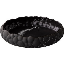 Πιάτο βαθύ Stoneware BUBBLE φ24 5xΥ5 5cm μαύρο RAW Σετ 6 c430776
