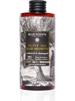 Blue Scents Olive Oil Φυτικό Σαμπουάν Κερατίνης για Προστασία Χρώματος για Βαμμένα & Ταλαιπωρημένα Μαλλιά 300ml