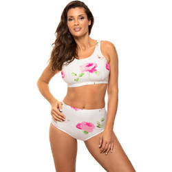Marko Bikini Set Μπουστάκι Ψηλόμεσο Floral Λευκό M-723