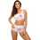 Marko Bikini Set Μπουστάκι Ψηλόμεσο Floral Λευκό M-723