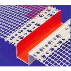Baufox - Προφίλ PVC 30/20mm, σκοτία ωμέγα με υαλόπλεγμα, 3,00m/τεμάχιο