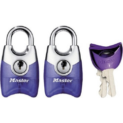 MasterLock - ΣΕΤ 2 λουκέτα χρωματιστά νίκελ 20mm με ίδιο κλειδί 463000112