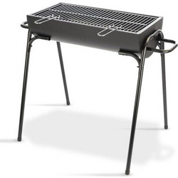 Ψησταριά Μπάρμπεκιου κάρβουνου BBQ με σχάρα ανοξείδωτη, σε μαύρο χρώμα, 88x50x72 cm - Aria Trade