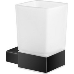 Sanco Agora Ποτηροθήκη Επιτοίχια Μεταλλική Black Mat 120601-M116