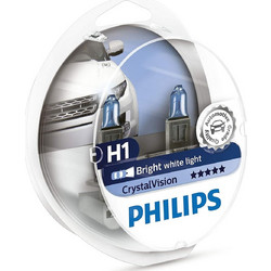 Philips H1 Crystal Vision Αλογόνου 12V 60/55W 2τμχ