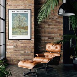 ΑΦΙΣΑ WALL-DESIGN THE PINK PEACH TREE-VINCENT VAN GOGH 49515 (PVC/PLEXIGLASS ΜΑΥΡΗ ΚΟΡΝΙΖΑ) 30x40cm