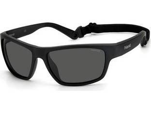 Polaroid Eyewear PLD7037/S 807/M9 Αθλητικά Γυαλιά Ηλίου Ορθογώνια Κοκάλινα Μαύρα με Μαύρο Polarized Φακό